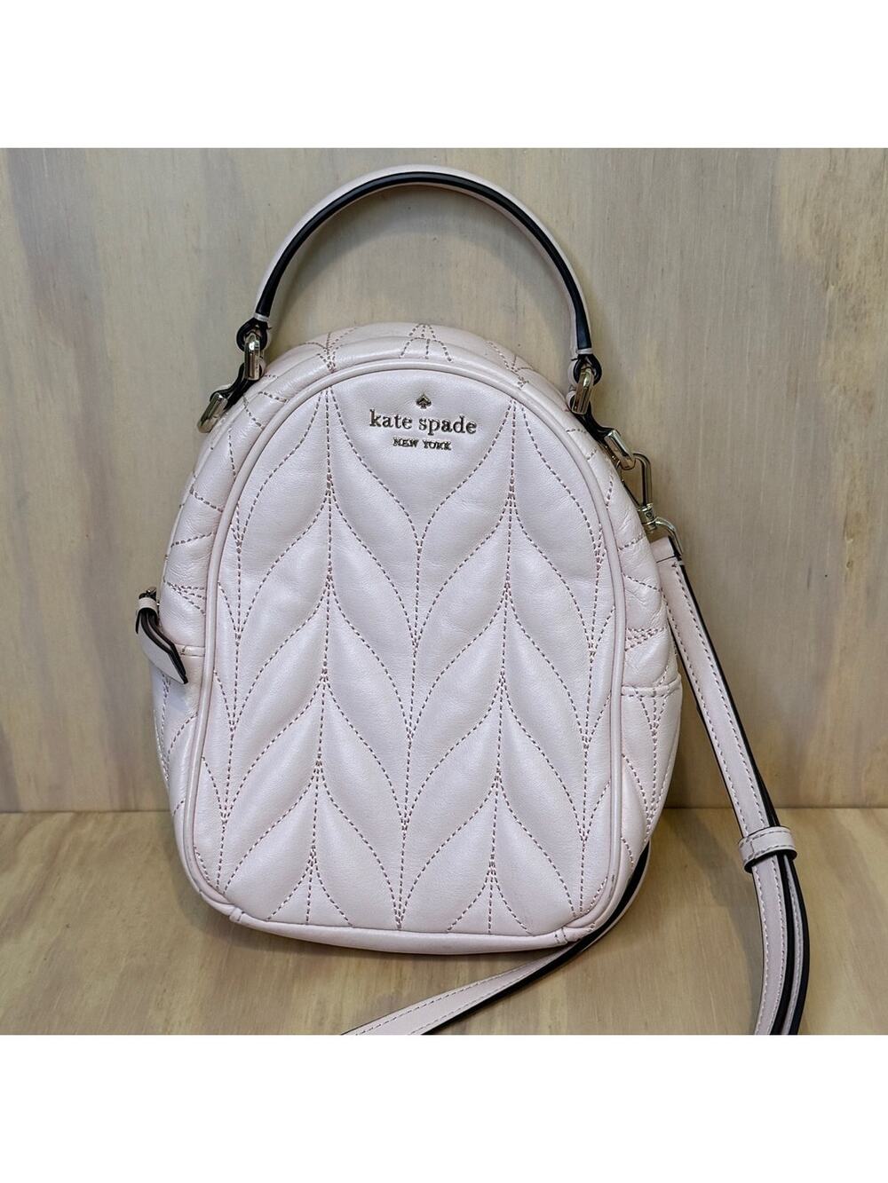Kate Spade Briar Lane Quilted Mini Convertible Light Pink Backpack